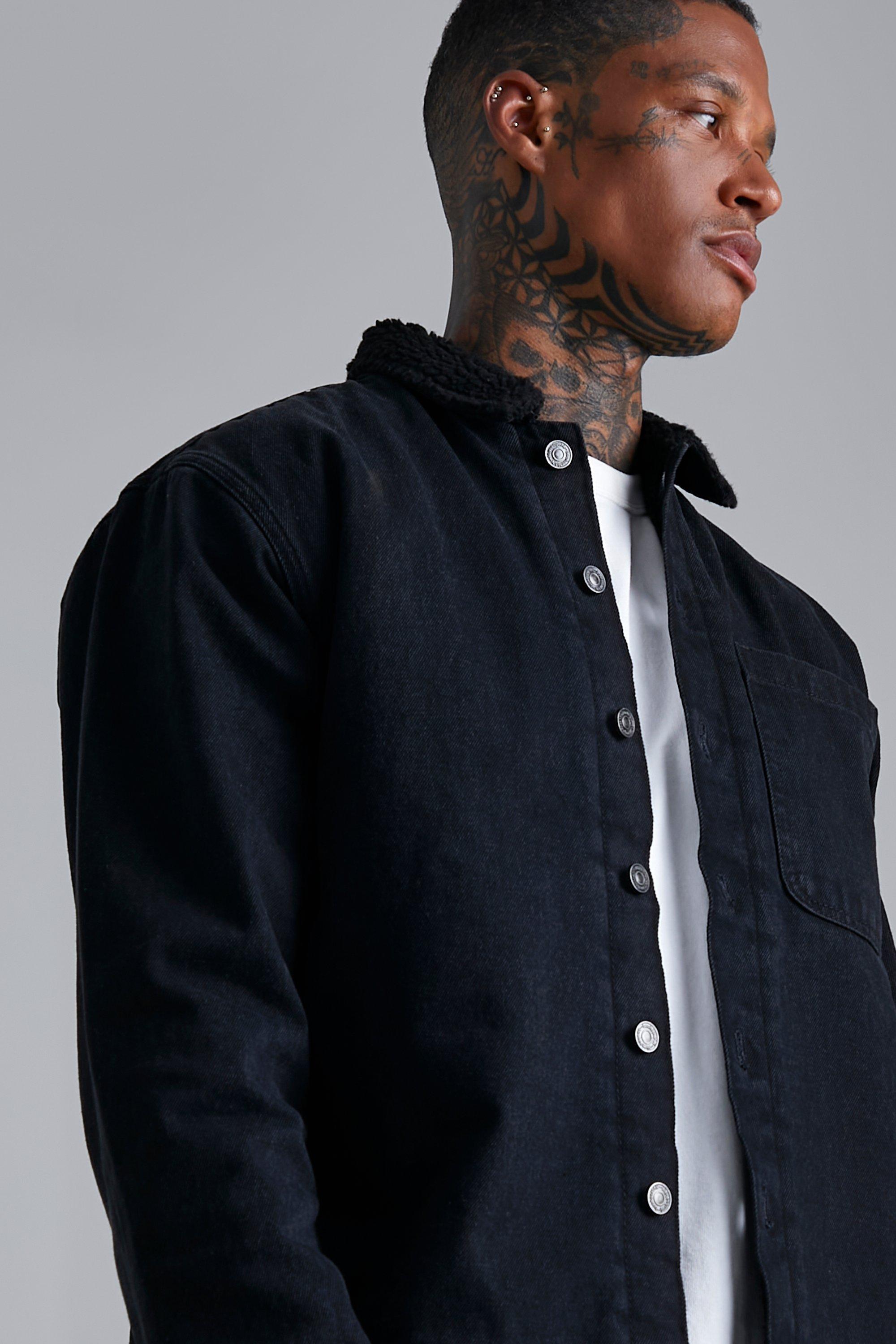 Black denim sale overshirt